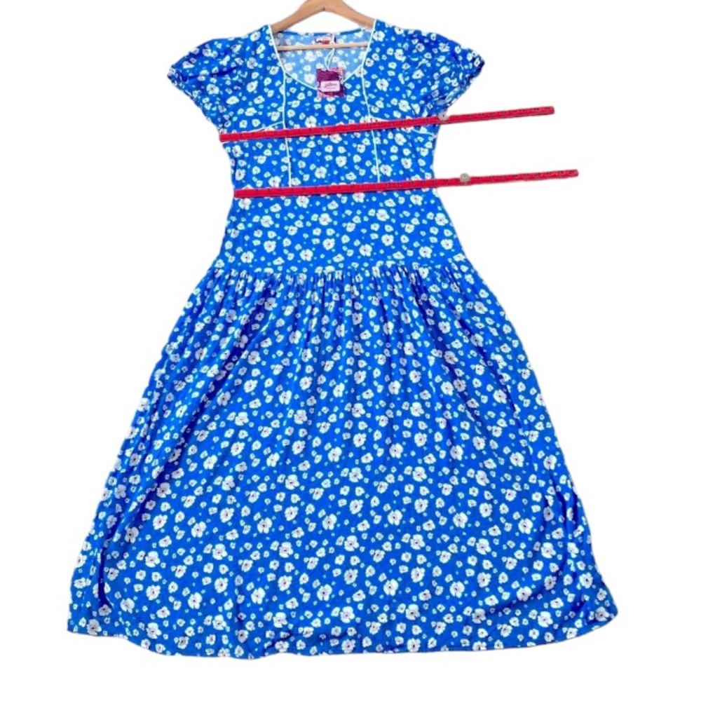 BNWT JOE BROWNS Women's Blue Floral Maxi Dress Size 16 - Picture 9 of 14